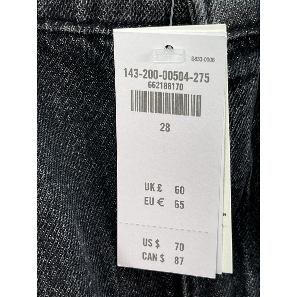 Abercrombie & Fitch Bubble Hem Denim Micro-Mini Jean Skirt 28" Black Y2K NEW - Picture 8 of 10